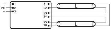 LEDVANCE Quicktronic Fit 5/8 QT-FIT8 2x18 Elektronisches Vorschaltgerät, 2x18W