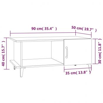 Couchtisch Weiß 90x50x40 cm Holzwerkstoff