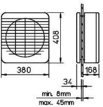 Helios GX 300 Fensterlüfter, reversierbar mit elektrischem Verschluß (1485)