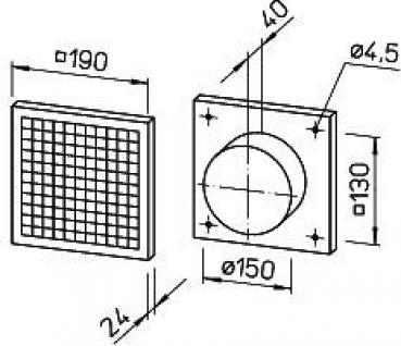 Helios G 160 Lüftungsgitter (893)