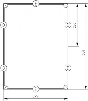 Eaton CI45E-200 Isolierstoffgehäuse, +Vorprägungen, HxBxT=500x375x225mm (001891)