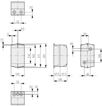 Eaton CI-K2-145-M Isolierstoffgehäuse CI-K2, H x B x T = 160 x 100 x 145 mm, + Montageplatte (206894)