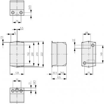 Eaton CI-K3-125-M Isolierstoffgehäuse CI-K3, H x B x T = 200 x 120 x 125 mm, + Montageplatte (206895)