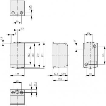 Eaton CI-K3-160-M Isolierstoffgehäuse CI-K3, H x B x T = 200 x 120 x 160 mm, + Montageplatte (206896)