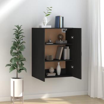 ARDEBO.de - Hängeschrank Schwarz 69,5x34x90 cm Holzwerkstoff