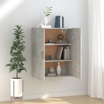 ARDEBO.de - Hängeschrank Betongrau 69,5x34x90 cm Holzwerkstoff