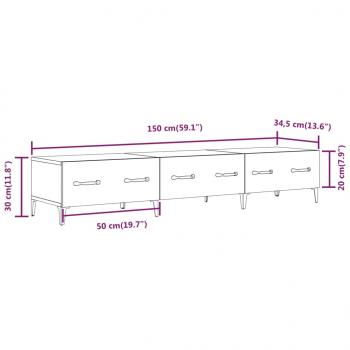 TV-Schrank Schwarz 150x34,5x30 cm Holzwerkstoff