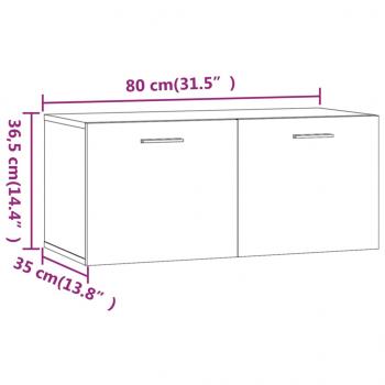 Wandschrank Betongrau 80x35x36,5 cm Holzwerkstoff