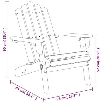 Adirondack-Gartenstühle mit Fußteilen 2 Stk. Massivholz Akazie