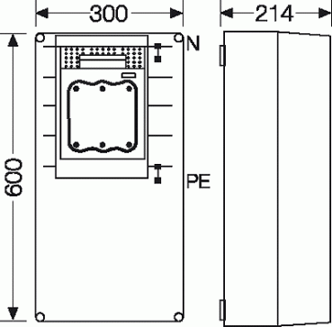 Hensel MI6478 NH-Sicherungslasttrennschaltergehäuse