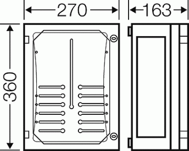 Hensel FP 2211 ENYSTAR Zählergehäuse Zählereinbautiefe 136 mm