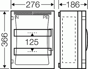 Hensel FP1218 Automatengehäuse mit Verschlussplatten