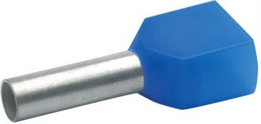 ARDEBO.de Klauke 877/14 Zwillingsaderendhülsen isoliert, 16 mm², 14 mm, blau (87714), 100 Stck.