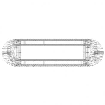 Gabionen-Hochbeet Verzinktes Eisen 190x50x100 cm