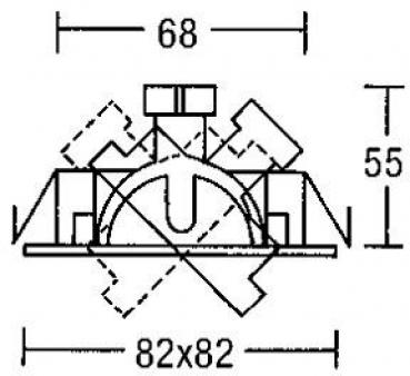 Brumberg NV-Einbaustrahler, GX5,3/50W, chrom (2296.02)