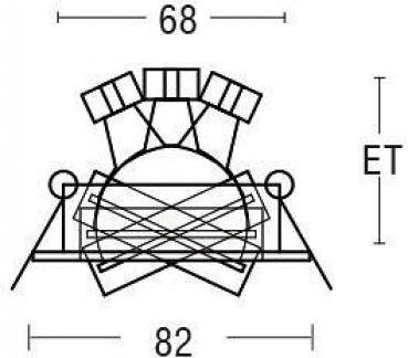 Brumberg LED-Deckenleuchte, EBS, 230V, 6W, 3000K, nickel matt (38363153)