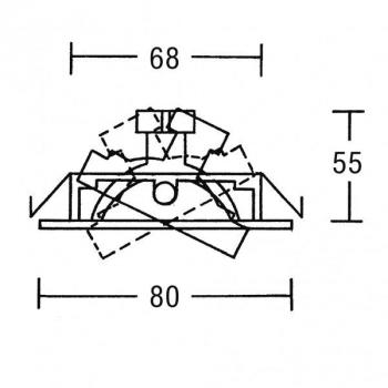 Brumberg NV-Einbaustrahler, GX5,3/50W, chrom (192522)