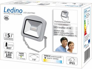 Ledino Charlottenburg 20SW LED-Strahler, 20W, 3000K, silber (11110203006011)