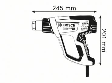Bosch GHG 23-66 Professional Heißluftgebläse mit Zubehör-Set (06012A6300)