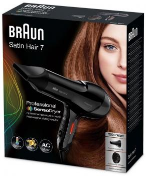 Braun Satin Hair 7 HD785 Haartrockner mit IonTec, 2000W, schwarz