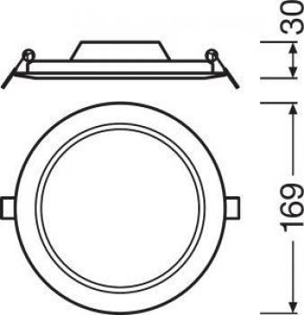 LEDVANCE DL SLIM DN 155 LED-Downlight Slim Round, 12 W, 4000 K, kaltweiß