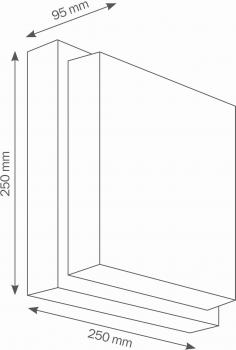 LCD Außenwandleuchte mit Bewegungsmelder, E27, 13W, graphit (045SEN)