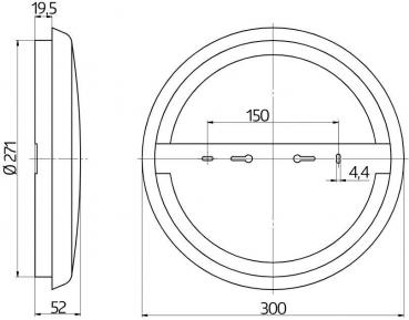 B.E.G. AL8-25-300-LEDN-HF LED Wandleuchte, 84lm/W, IP 20, weiß (93631)