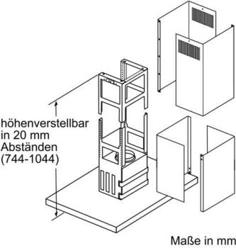 Bosch DIB97JP50 Serie 6 Inselesse, 90cm breit, Ab-/Umluft, Box-Design, Edelstahl