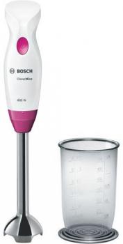 ARDEBO.de Bosch MSM2410PW Stabmixer CleverMixx Fun, 400 W, ergonomischer Griff, Mess-/Mixbecher, weiß/wild purple