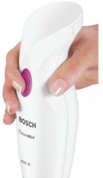 Bosch MSM2410PW Stabmixer CleverMixx Fun, 400 W, ergonomischer Griff, Mess-/Mixbecher, weiß/wild purple