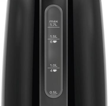 Bosch TWK3P423 Wasserkocher, 2400W, 1,7L, Einfach zu reinigen, Einfache Befüllung, Anti-Rutsch-Füße, schwarz