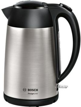 ARDEBO.de Bosch TWK3P420 Wasserkocher, 2400W, 1,7L, Abschaltautomatik, Trockengeh- und Überhitzungsschutz, Lift-Switch-off, edelstahl/schwarz