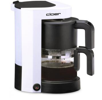 ARDEBO.de Cloer 5981 Single-Filterkaffeeautomat, 800 W, 5 Tassen, Tropf-Stopp-Funktion, schwarz/weiß