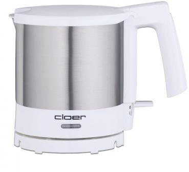 Cloer 4721 Wasserkocher, 2000 W, 1l, Trockengeh-/Überhitzungsschutz, weiß