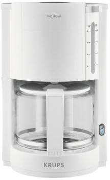 ARDEBO.de Krups Proaroma F309 01 Filterkaffeemaschine, 1050 W, 1,25l, 10-15 Tassen, Schwenkfilter, weiß