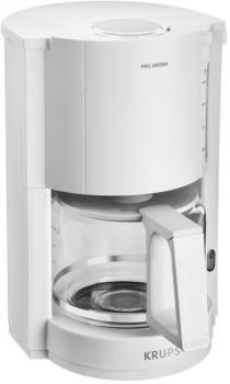 Krups Proaroma F309 01 Filterkaffeemaschine, 1050 W, 1,25l, 10-15 Tassen, Schwenkfilter, weiß