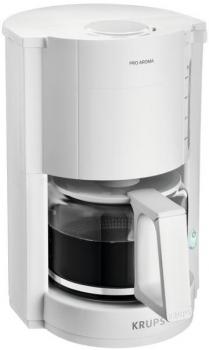 Krups Proaroma F309 01 Filterkaffeemaschine, 1050 W, 1,25l, 10-15 Tassen, Schwenkfilter, weiß