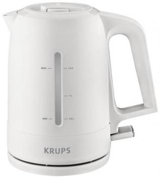 ARDEBO.de Krups Proaroma BW2441 Wasserkocher, 2400 W, 1,6l, Wasserstandsanzeige, weiß