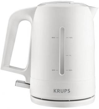 Krups Proaroma BW2441 Wasserkocher, 2400 W, 1,6l, Wasserstandsanzeige, weiß