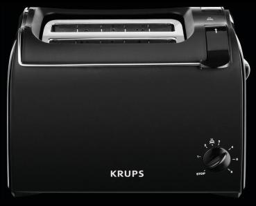 Krups Proaroma KH1518 Toaster, 700 W, 2-Scheiben, Hebefunktion, schwarz