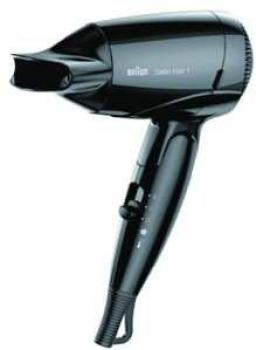 ARDEBO.de Braun HD 130 Style & Go Haartrockner, 1200 W, 2 Heizstufen, schwarz