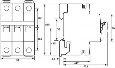 Doepke DLS 6I B50-3 Leitungsschutzschalter 10kA, 3-Polig, B-Charakteristik, 50A (09916118)