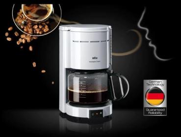 Braun Aromaster Classic KF 47/1 Filterkaffeemaschine, 1000 W, 10 Tassen, Anti-Tropf-System, Abschaltautomatik, weiß