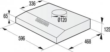 Gorenje WHU629ES/S EEK: B Unterbauhaube, 60cm breit, Ab-/Umluft, silber