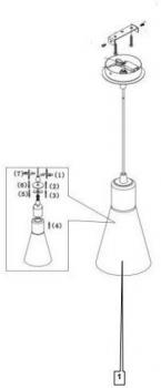 fabas Luce Diana Pendelleuchte, 60W, E27, verchromt (2753-40-138)