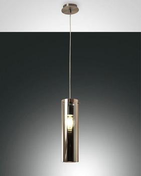 ARDEBO.de Fabas Luce Sintesi Pendelleuchte, 60W, E27, grau transparent (3480-40-126)