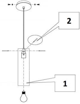 Fabas Luce Sintesi Pendelleuchte, 60W, E27, grau transparent (3480-40-126)