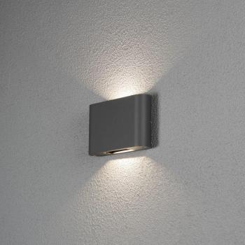 Konstsmide Chieri LED-Wandleuchte, 230V, 2x6W, 3000K, anthrazit grau (7854-370)