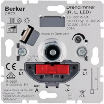 ARDEBO.de Berker 2873 Drehdimmer NV mit Softrastung, Hauselektronik