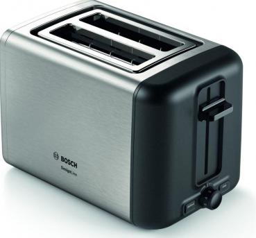 ARDEBO.de Bosch TAT3P420DE Kompakt Toaster, 2 Scheiben, 970W, DesignLine, Auftau- und Aufwärmfunktion, Gleichmäßiges Röstbild, Edelstahl